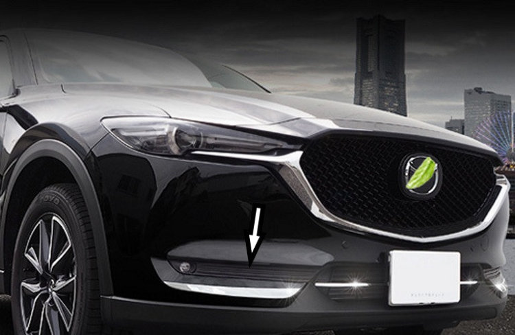 Стальные накладки под передние противотуманные фары OEM-Tuning Mazda CX-5 2017-2019 no.1938