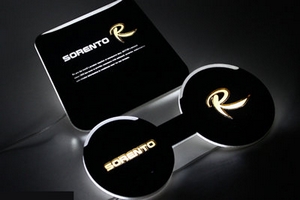 Светодиодная подсветка подстаканников Dxsoauto (вер.2) KIA Sorento 2009-2012 ― Auto-Clover
