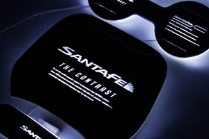 Светодиодная подсветка подстаканников Dxsoauto (вер.3) Hyundai Santa Fe 2012-2018 ― Auto-Clover