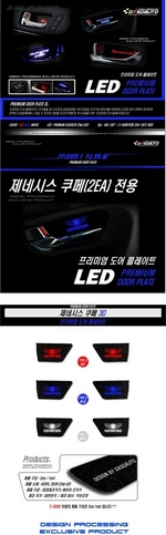 Светодиодная подсветка внутренних ручек дверей Dxsoauto Hyundai Genesis Coupe 2009-2012