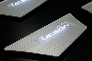 Светодиодная подсветка внутренних ручек дверей Silver Dxsoauto Hyundai Tucson 2015-2019 ― Auto-Clover