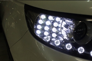 Светодиодные модули поворотника в передние фары (2 режима) Led&amp;Car KIA Sorento 2009-2012 ― Auto-Clover