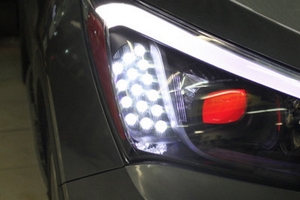 Светодиодные модули поворотника в передние фары (2 режима) Led&amp;Car Hyundai Santa Fe 2012-2018 ― Auto-Clover