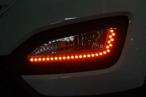 Светодиодные модули в противотуманные фары (2 режима, вер.2) exLed Hyundai Santa Fe 2012-2018 ― Auto-Clover