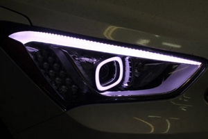Светодиодные реснички в передние фары (один режим) Led&amp;Car Hyundai Santa Fe 2012-2018 ― Auto-Clover