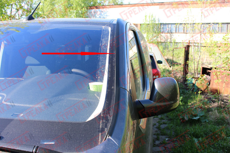 Водосток (дефлектор) лобового стекла Strelka Peugeot Traveller 2017-2019 no.18225