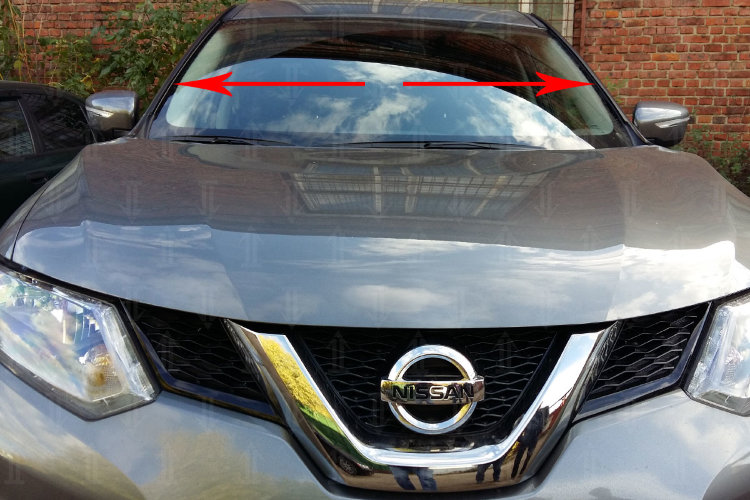 Водосток (дефлектор) лобового стекла Strelka Nissan X-Trail 2014-2019 no.5335