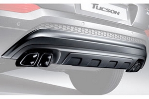 Выхлопная секция двойная и диффузор Black Edition Tuix Hyundai Tucson 2015-2019 ― Auto-Clover