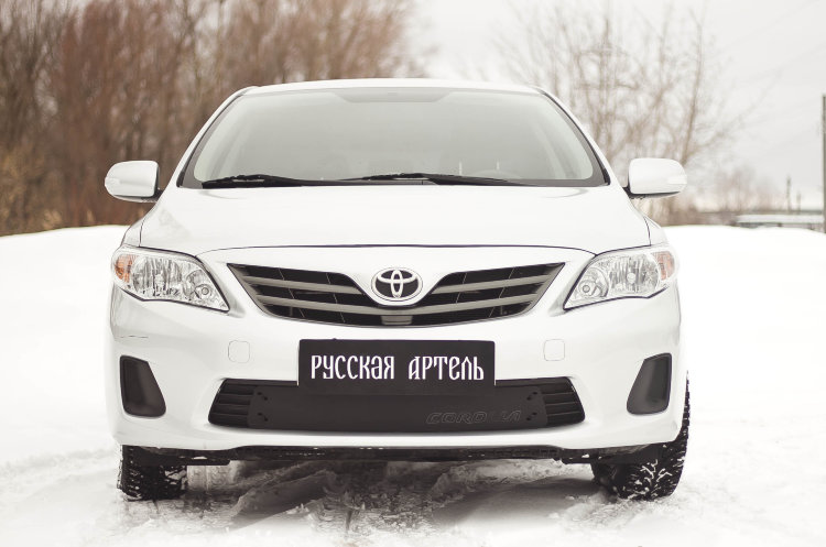 Заглушка зимняя решетки переднего бампера Русская Артель Toyota Corolla 2007-2013 no.18336