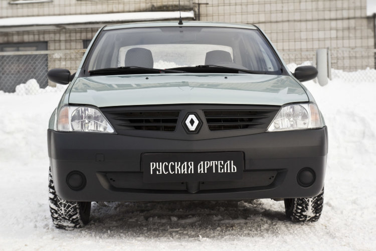 Заглушка зимняя решетки переднего бампера Русская Артель Renault Logan 2004-2012 no.188