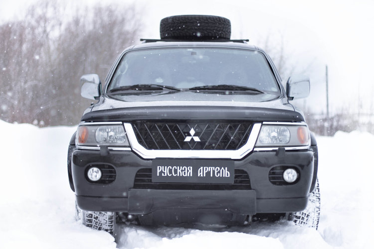 Заглушка зимняя решетки радиатора Русская Артель Mitsubishi Pajero Sport I 1996-2008 no.18582