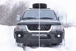 Заглушка зимняя решетки радиатора Русская Артель Mitsubishi Pajero Sport I 1996-2008