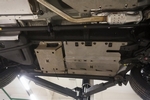 Защита абсорбера топливной системы алюминий 4 мм. АВС-Дизайн Hyundai Santa Fe 2012-2018