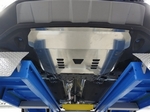 Защита картера двигателя и кпп алюминий 4 мм. АВС-Дизайн Hyundai Santa Fe 2018-2019