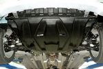 Защита картера двигателя и кпп композит 6 мм. АВС-Дизайн Hyundai Solaris 2011-2017