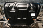 Защита картера двигателя и кпп сталь 2 мм. ALFeco Nissan X-Trail 2007-2014