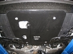 Защита картера двигателя и кпп сталь 2 мм. ALFeco Honda Jazz II 2007-2013
