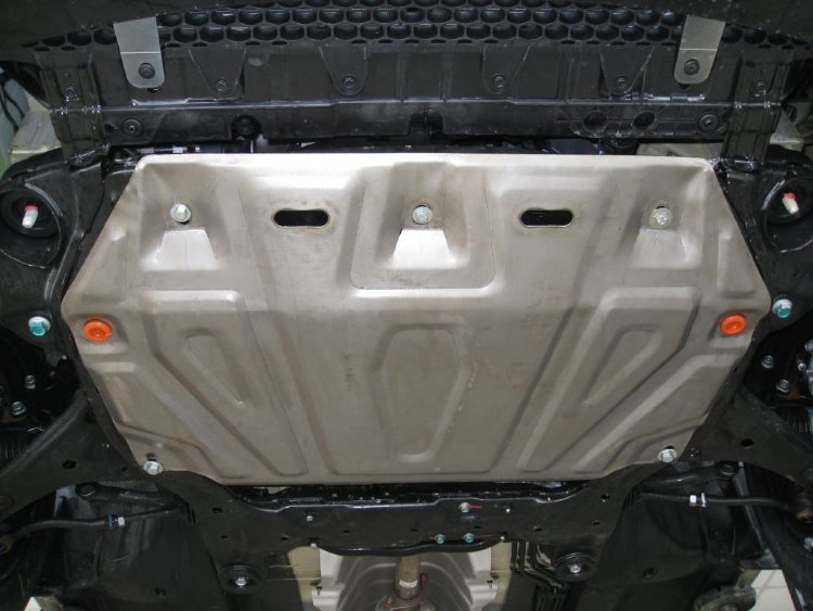 Защита картера двигателя и кпп сталь 2 мм. ALFeco KIA Rio 2005-2010 no.4698