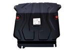 Защита картера двигателя и радиатора сталь 2 мм. ALFeco Nissan Navara 2004-2015