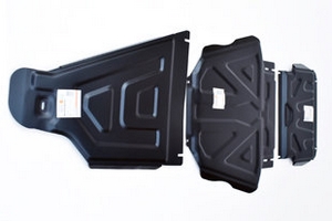 Защита картера двигателя, кпп и раздаточной коробки сталь 2 мм. ALFeco Mitsubishi Pajero IV 2006-2019 ― Auto-Clover