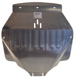 Защита картера двигателя, топливного бака и редуктора алюминий 4 мм. ALFeco Acura MDX 2014-2019