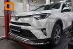 Защита переднего бампера двойная (d 60/42) Can Otomotiv Toyota RAV4 2013-2019