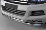 Защита переднего бампера двойная (d 60/60) Can Otomotiv Volkswagen Touareg II 2010-2018