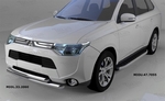 Защита переднего бампера двойная (d 60/60) Can Otomotiv Mitsubishi Outlander III 2013-2019