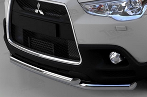 Защита переднего бампера двойная (d 60/60) Can Otomotiv Mitsubishi ASX 2010-2019 ― Auto-Clover