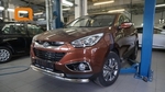 Защита переднего бампера двойная (d 60/60) Can Otomotiv Hyundai ix35 2009-2015