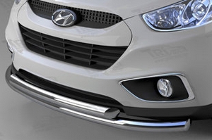 Защита переднего бампера двойная (d 60/60) Can Otomotiv Hyundai ix35 2009-2015 ― Auto-Clover