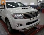 Защита переднего бампера двойная (d 76/60) Can Otomotiv Toyota Hilux 2005-2015