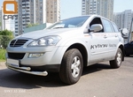 Защита переднего бампера двойная (d 76/60) Can Otomotiv SsangYong Kyron 2005-2015