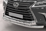 Защита переднего бампера двойная (d 76/60) Can Otomotiv Lexus LX570 2008-2019
