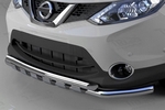 Защита переднего бампера двойная Shark (d 60/60) Can Otomotiv Nissan Qashqai 2014-2019