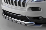 Защита переднего бампера двойная Shark (d 76/76) Can Otomotiv Jeep Cherokee 2014-2019