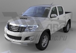Защита переднего бампера короткая овал (d 75х42) Can Otomotiv Toyota Hilux 2005-2015