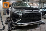 Защита переднего бампера одинарная (d 60) Can Otomotiv Mitsubishi Outlander III 2013-2019