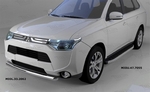Защита переднего бампера одинарная (d 60) Can Otomotiv Mitsubishi Outlander III 2013-2019