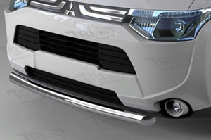 Защита переднего бампера одинарная (d 60) Can Otomotiv Mitsubishi Outlander III 2013-2019 ― Auto-Clover