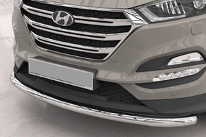 Защита переднего бампера одинарная (d 60) Can Otomotiv Hyundai Tucson 2015-2019 ― Auto-Clover