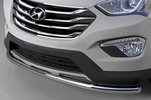 Защита переднего бампера одинарная (d 60) Can Otomotiv Hyundai Grand Santa Fe 2013-2019 ― Auto-Clover