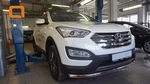 Защита переднего бампера одинарная (d 60) Can Otomotiv Hyundai Santa Fe 2012-2018
