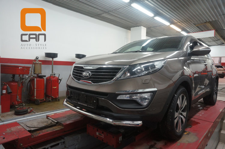 Защита переднего бампера одинарная (d 60) Can Otomotiv KIA Sportage 2010-2015 no.11255