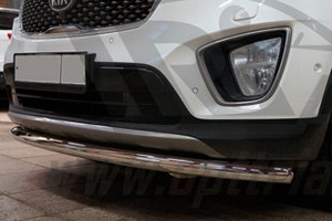 Защита переднего бампера одинарная (d 60) Can Otomotiv KIA Sorento Prime 2015-2019 ― Auto-Clover