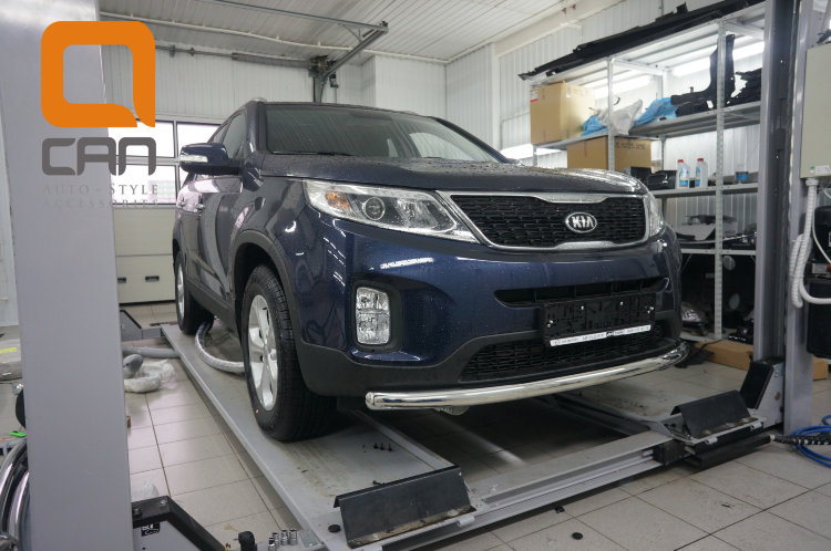 Защита переднего бампера одинарная (d 60) Can Otomotiv KIA Sorento 2013-2017 no.11268