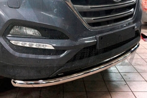 Защита переднего бампера одинарная (d 60) Can Otomotiv Hyundai Tucson 2015-2019 ― Auto-Clover