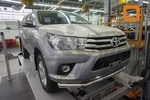 Защита переднего бампера одинарная (d 76) Can Otomotiv Toyota Hilux 2015-2019