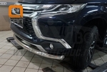 Защита переднего бампера одинарная (d 76) Can Otomotiv Mitsubishi Pajero Sport III 2015-2019