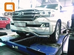 Защита переднего бампера одинарная волна (d 76/60) Can Otomotiv Toyota Land Cruiser 200 2007-2019